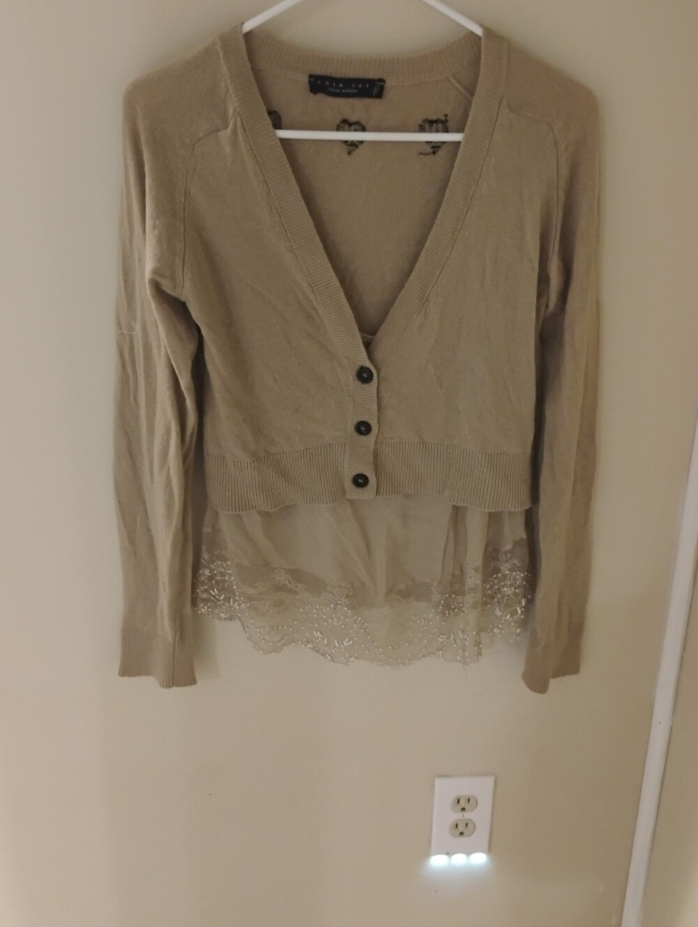 Vintage 2000s Twin Set Simona Barbieri V Neck Faux Layered Sweater Top S